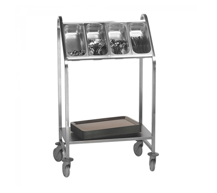 Besteckwagen für 4 Behälter GN1/3